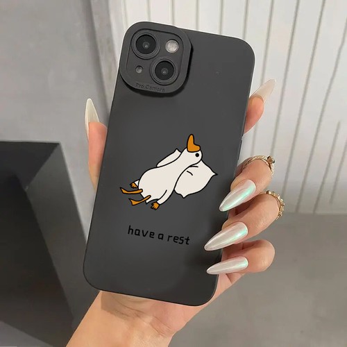 Cute Cartoon Duck Silicone Phone Case For iPhone 15 14 13 12 11 16 Pro Max XS XR - Picture 3 of 120