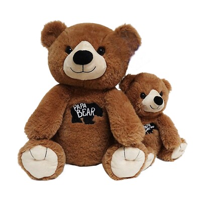 Plush Grandpa Bear with Baby Bear Grandchild, Give to Child who wants Papa Bear