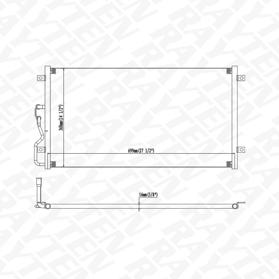 AC Condenser For 1995-00 Dodge Stratus Chrysler Cirrus 1996-2000 Plymouth Breeze - Imagem 4 de 4