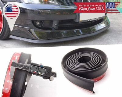 1.3'' Wide Rubber EZ Fit Flex Bumper Lip Splitter Chin Spoiler Protector for BMW
