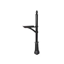 Architectural Mailboxes Hamilton Black In-Ground Steel Mailbox Post