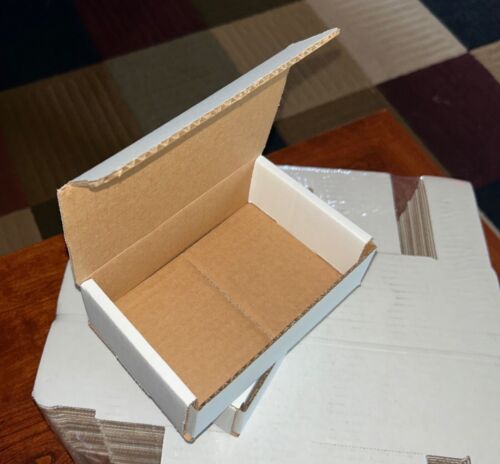 Lot of 100 High Quality 6" x 4" x 2" White Cardboard Shipping Box - Picture 3 of 5