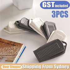 3PCS Thick Rubber Wedge Door Stoppers Floor Carpet Heavy Duty Door Stop Security