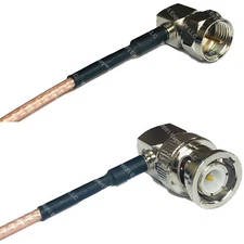RG316 F MALE ANGLE to BNC MALE ANGLE RF Cable Rapid-SHIP LOT