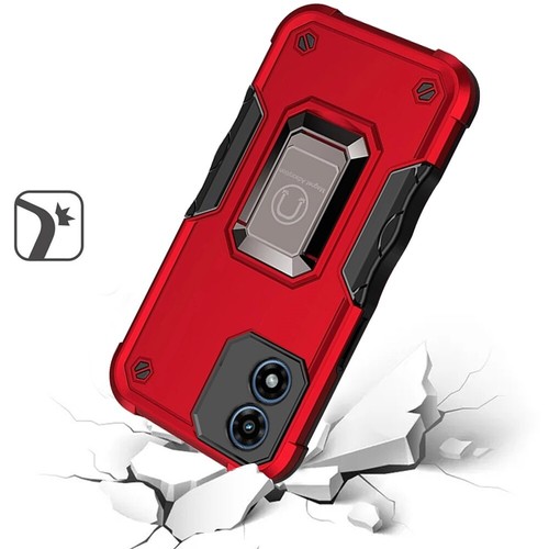 For Motorola Moto G Play 2024 Hybrid with Magnetic Ring Holder Stand Case Cover - 第 2/67 張圖片