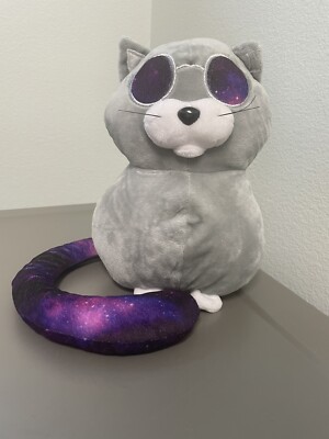 Cosmic Space Cat Plush Purple Gray Groovy Ideal Toys 10  NWOT