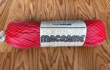 Vintage Red Dupont VEXAR Macrame 70 Yd Mesh Net Craft Netting Plant Hanger NEW