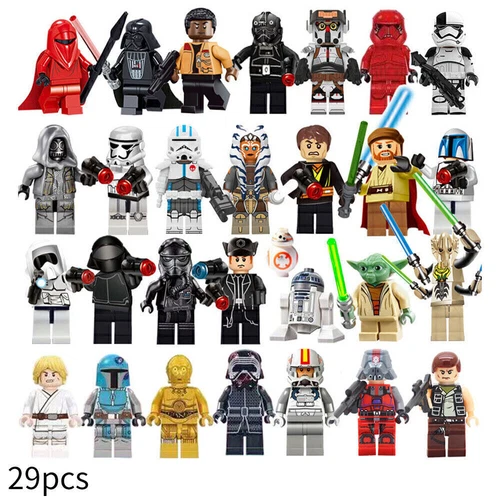 29Pcs/Set Star Wars Serie Baustein Minifigur Luke Darth Vader Jedi Spielzeug~ - Bild 2 von 4