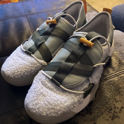Vans Shiki Slipper CC ADV  Shoes Faux Fur Gray Green Slip On Sneaker M7.5 W9