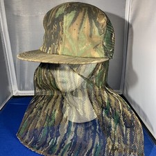 Vintage Realtree Camo Hunting SnapBack Hat With Face Mask USA Made