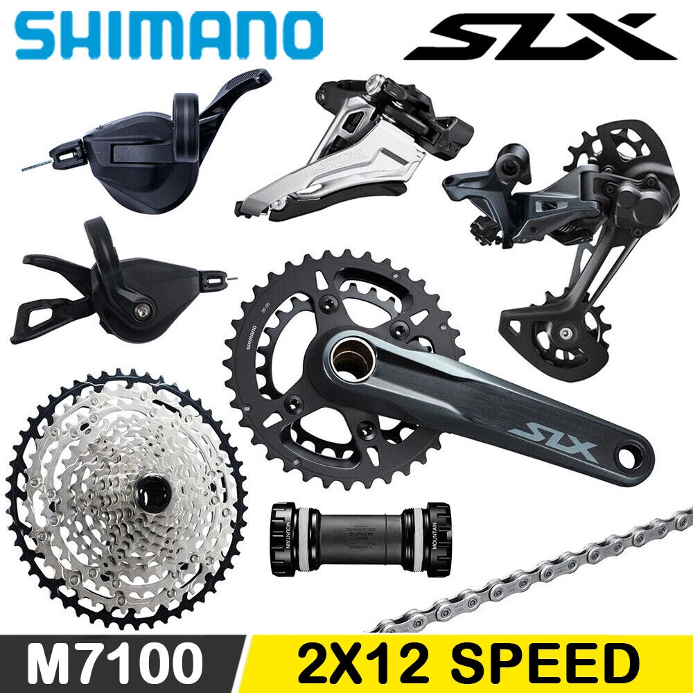 Shimano Deore SLX M7100 2X12 Speed MTB Groupset 170 175MM 32-26T Cassette  10-45T