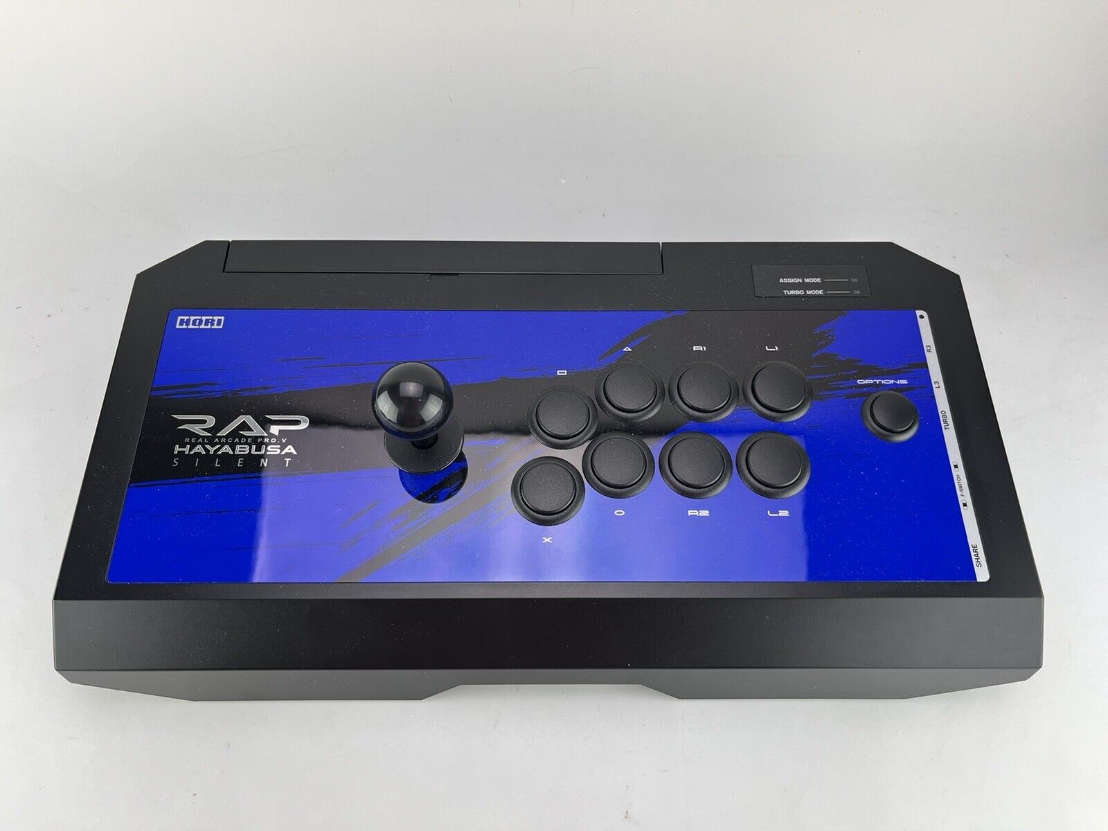 RARE Hori Real Arcade Pro V Silent Blue Optical HRAP Fight Stick PS5 PS4  PS3 PC
