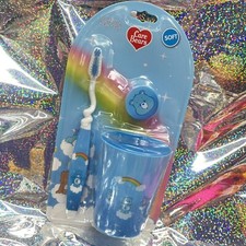 Care Bear Bedtime 1 Pack Soft Bristle Tooth Brush Set Covers Rinse Cup New 2023
