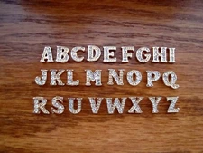 Origami Owl "Your Choice" Gold w/Crystals Letter/Initial Charm for Lockets "New"