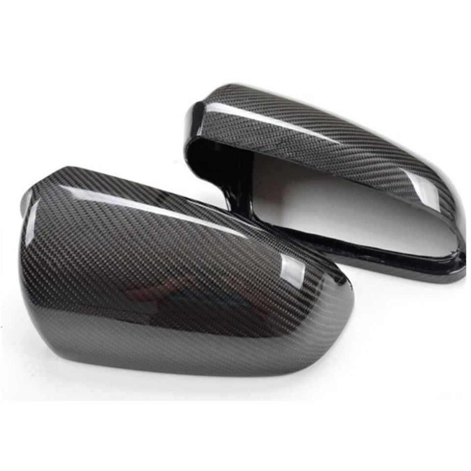 Reemplazo de cubierta de espejo retrovisor lateral de fibra de carbono para Audi B7 A3 A4 A6 S4 2004-2008 Foto 3 de 4