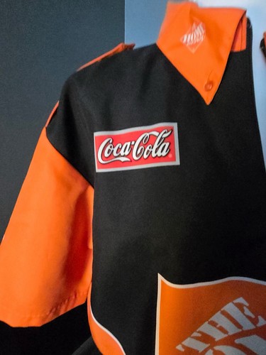Tony Stewart Home Depot Racing Orange Shirt Size MD NASCAR Nextel Cup Series - Picture 5 of 17