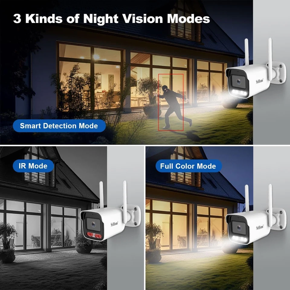 OBA SP007 Telecamera Di Videosorveglianza Wireless, Bianco, 16,5 X 7,2 X 8,3 Cm - Immagine 4 di 4