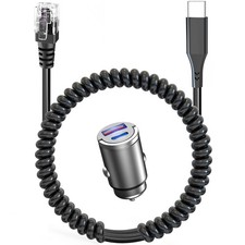 Radar Detector Cable,USB-C to RJ11 Plug Charging Kit,with Automatic Recogniti...