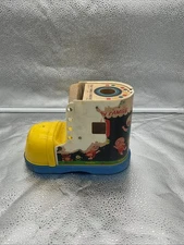 1965 Fisher Price Lacing Shoe Play Family Vintage SHOE ONLY Wood Plastic