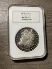 1879-S $1 Morgan Silver Dollar NGC fatty Ms64 with Toning Great Eye Appeal