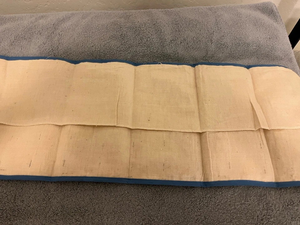 Vintage Embroidered Silverware Tablespoons Holder Rollup - Изображение 4 из 4