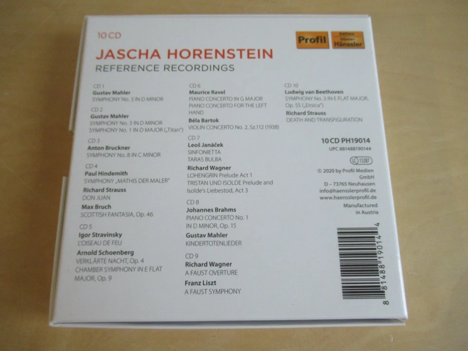 Jascha Horenstein-Reference Recordings-Arrau, Gitlis, Oistrakh u.a.-10er CD Box - Bild 2 von 4