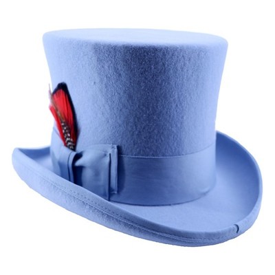 Top Hat  Wool Felt Victorian Steampunk Mad Hatter Cosplay Red Black Purple Gray