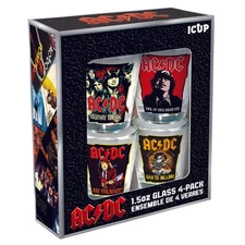 ICUP AC/DC Icons 4 Piece Shot Glass Set