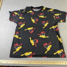 Looney Tunes Daffy Duck Shirt Mens Large All Over Print Cartoon Tee Classic