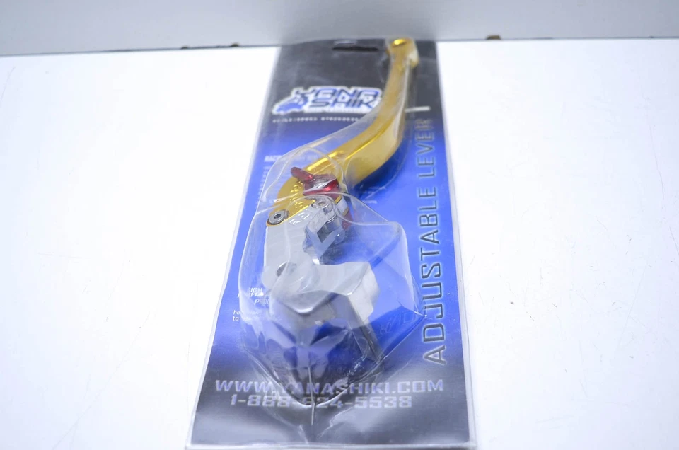 Palanca de freno ajustable Yana Shiki TXRG21, 652318 Kawasaki dorada larga 6 posiciones N Foto 2 de 3