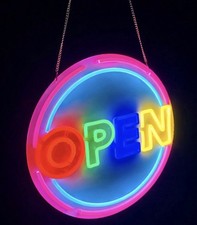 LED OPEN Neon Schild Leuchtschild Laden Bar Café Schaufenster Werbung