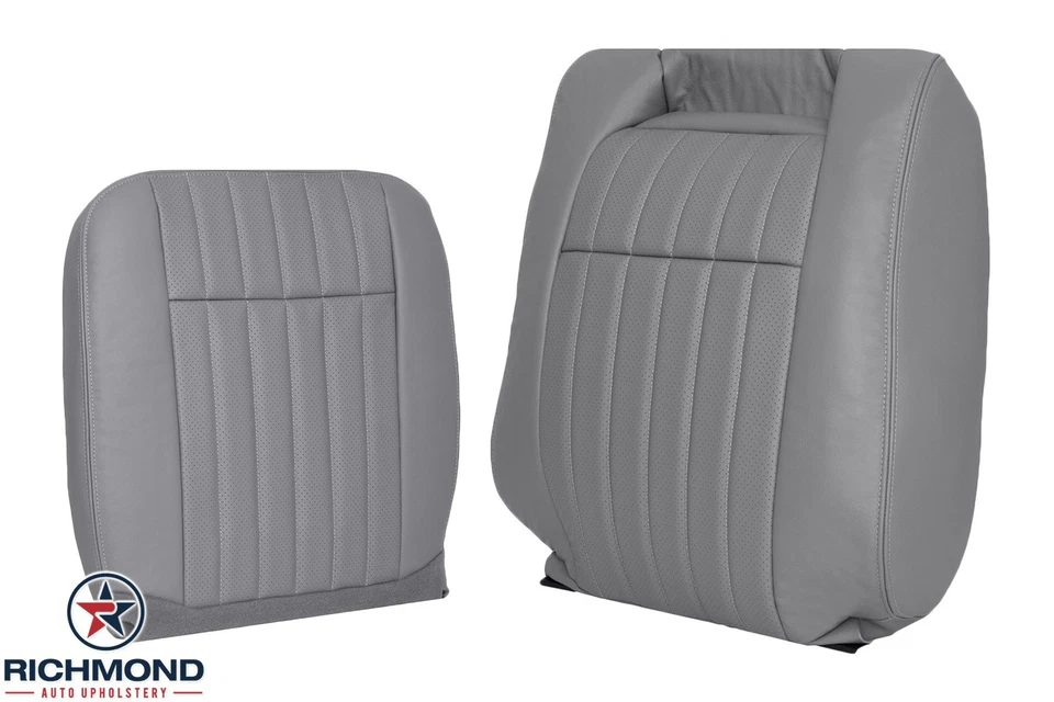 1994 雪佛兰 Impala SS - 司机/乘客完整正品皮革座椅套灰色 — 第 2/4 张图片