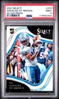 Amon-Ra St. Brown 2021 Panini Select Silver Prizm Rookie Card #373  PSA Graded 9