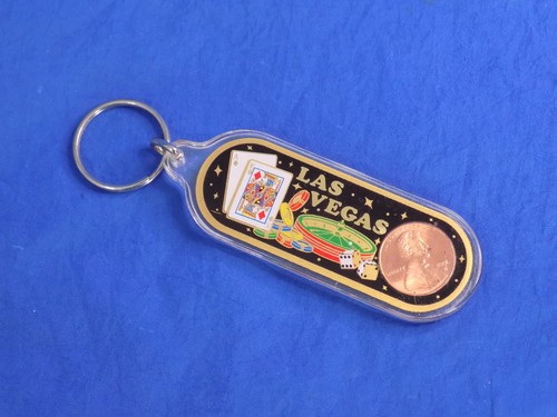 Las Vegas Lucky Penny Keychain 2001 Souvenir