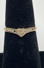 10k Gold Melee Diamond Heart Ring Size 6 1.6 g — photo 2