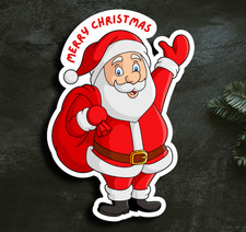 Santa Christmas Sticker Waterproof Vinyl Decal Glossy Matte Laminated New