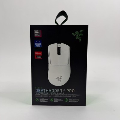 Razer DeathAdder V3 Pro Wireless Gaming Mouse, Fast Optical Switches (White)