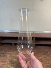 Clear No 1 Size Lamp Chimney 10 Tall 2.6 Ish Fitter Glass Kerosene Oil Lamp Part