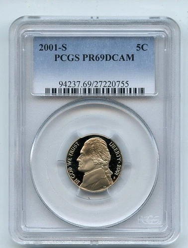2001-S Jefferson Nickel Proof — photo from another recent sale
