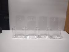 4 Pack Acrylic Brochure Holder Trifold Pamphlet Plastic Countertop Porrfitoy New