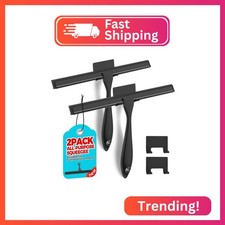 ALFLOD 2PACK 12-Inch All-Purpose Shower Squeegee for Shower Doors, Bath Linen Se