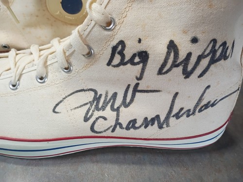 Scarce Wilt Chamberlain Big Dipper Autograph converse shoe , COA Basketball - Picture 5 of 12
