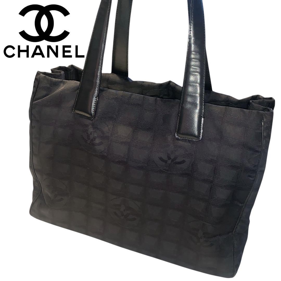 CHANEL Black Neutral Travel Line Tote Bag With Seal AR147604