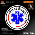 First Responder Star of Life - Round Logo Sticker