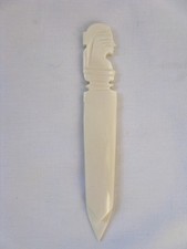 Egyptian Camel Bone Bookmark Stationary Cleopatra Nefertiti Designs 4"
