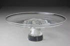 STEUBEN Mid-Century Art Glass 8" Crystal Pedestal Bowl/Cake Stand