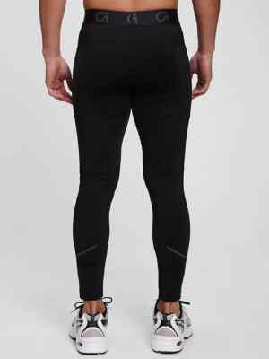 Men's Black GapFit Winter Weight Compression Run Tights sz Medium NWT  RRP$95 Australia