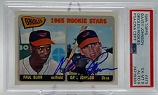 1965 Topps #473 Davey Johnson signed Rookie Card Dual PSA 6/9. POP 1. RARE!!