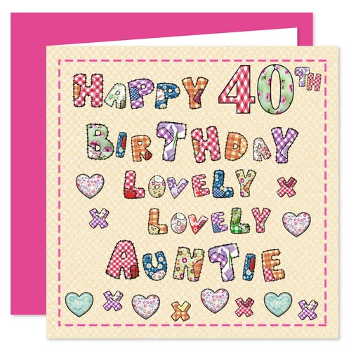 Auntie Happy Birthday Card - Age Range 25 - 100 Years - Lovely Lovely You Design - Picture 10 of 23