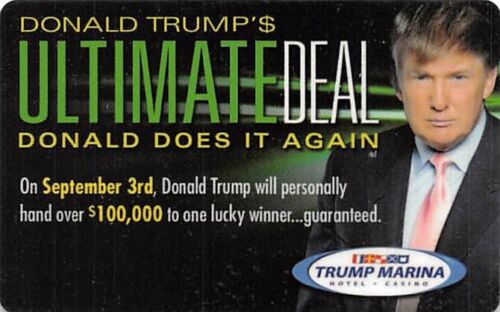 Trump Marina Casino - Atlantic City, NJ - Donald Trump / Ultimate Deal (BLANK) - Picture 1 of 2